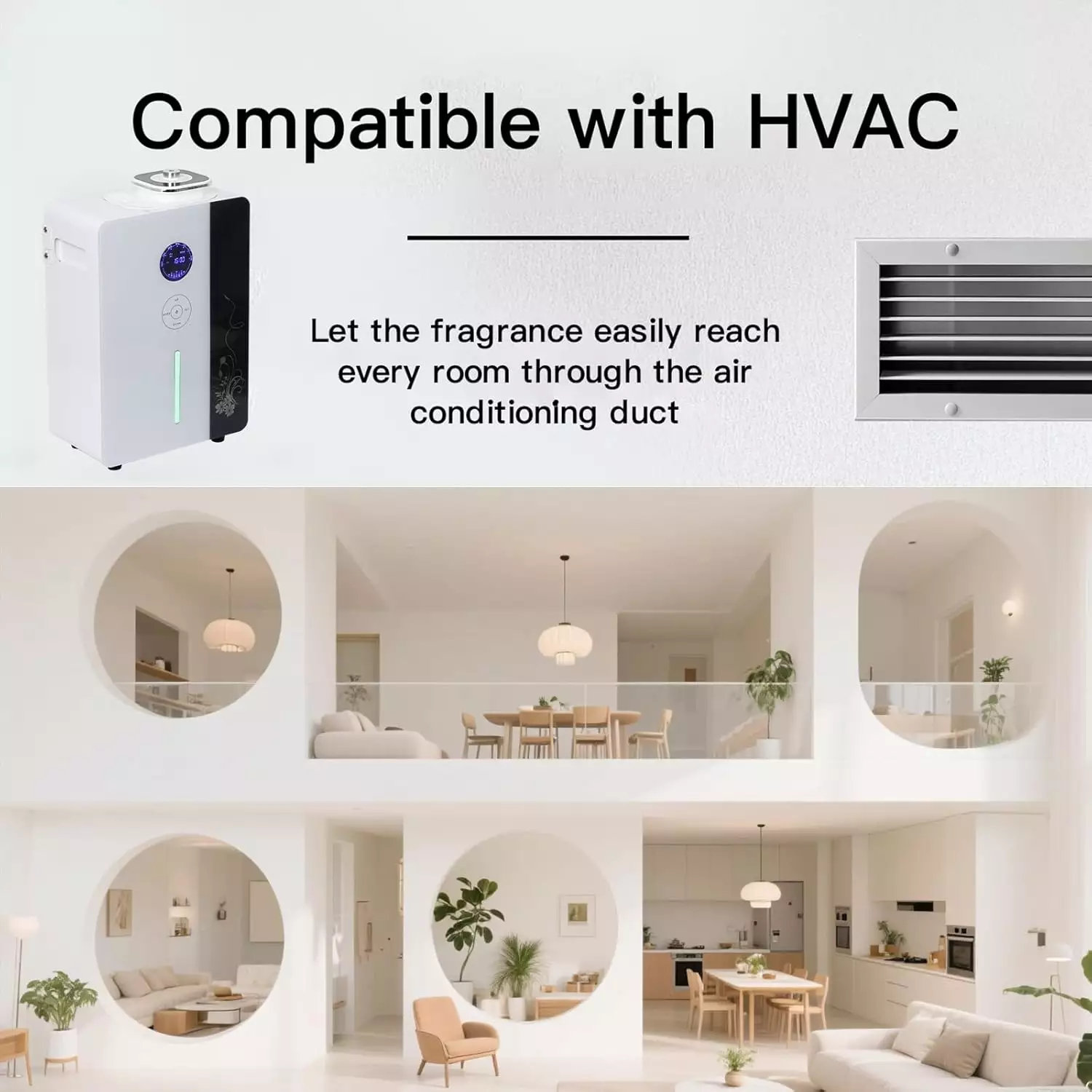 Smart HVAC Waterless Scent Diffuser for Large Rooms Home and Office - Image 5